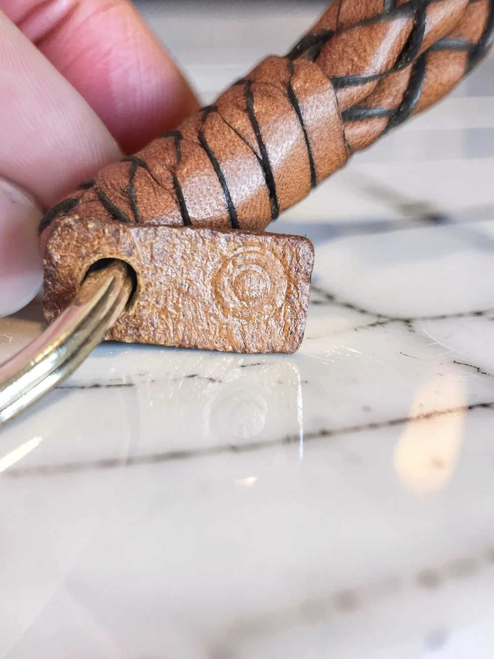 Vintage Coach Braided Leather Key Chain Made In Turkey Rare